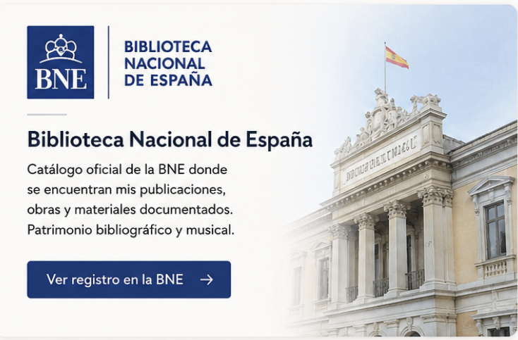 Biblioteca Nacional de España con enlace al perfil oficial de Óscar Lobete y sus publicaciones musicales.